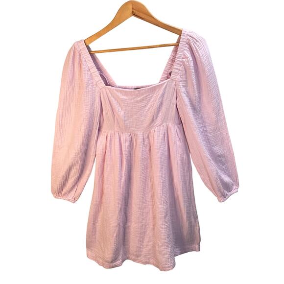 J Crew Babydoll Dress Womens XXS Gauzey Smocking Pastel Boho Chic Cottage - Picture 2 of 14